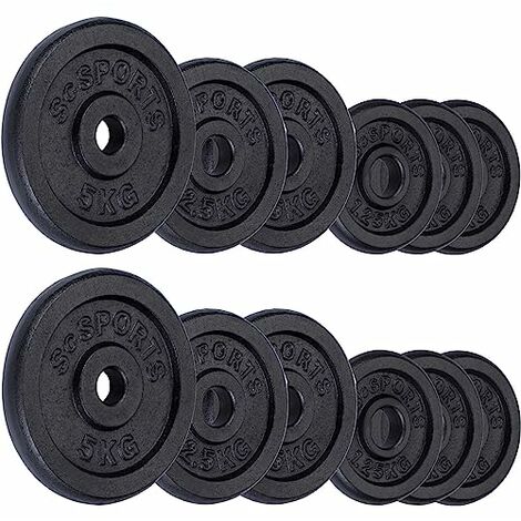 Set di dischi per manubri 275 kg Ø 30/31 mm dischi in ghisa pesi per manubri dischi per fitness dischi in ghisa pesi per manubri bilanciere