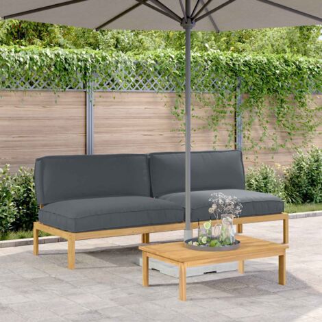 Set di divani con cuscino Antracite 240 x 92 x 69 cm vidaXL