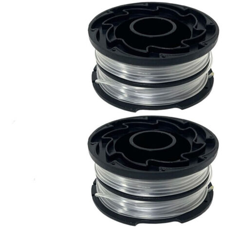 Set di due bobine di ricambio a doppio filo, DF-065 e DF-065-BKP 90517175, compatibili con i decespugliatori Black and Decker GH710 GH700 GH750.