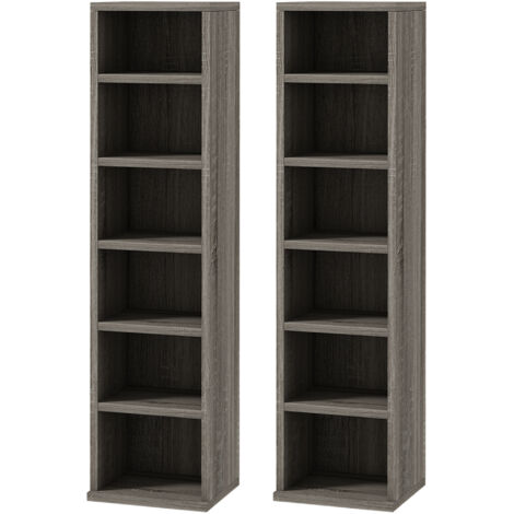 Set di due contenitori per 102 CD - Effetto legno scuro