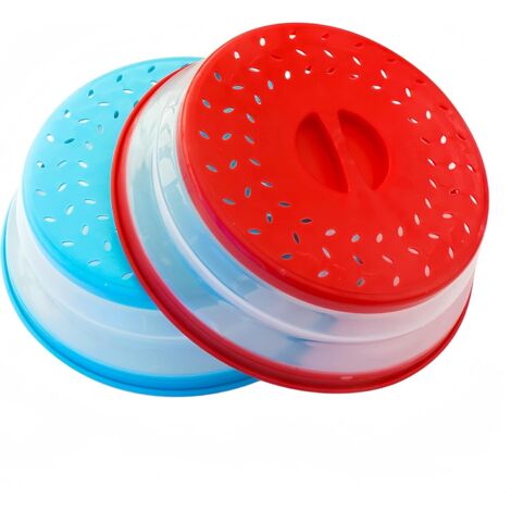 Set di due paraspruzzi e filtri pieghevoli per microonde, accessori da cucina, senza BPA, realizzati in materiale TPR, lavabili in lavastoviglie.