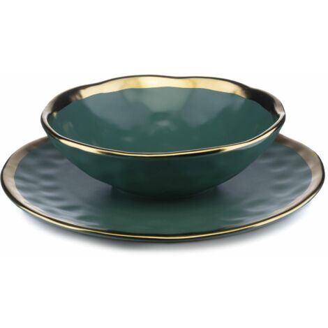 Set di due piatti LIASA GREEN GOLD