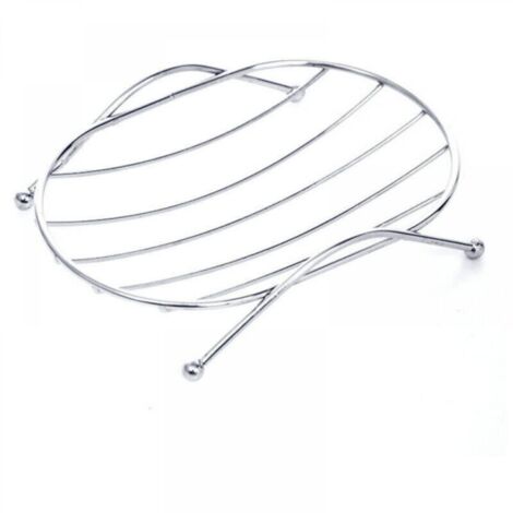 Set di due portasapone ovali in resistente acciaio inossidabile, adatti per docce, bagni e cucine.