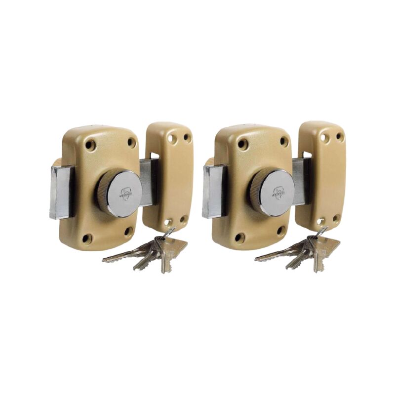Image of Vachette - Set di due serrature Cyclop con pomello e cilindro a 5 perni L.45 mm, diametro 23mm con 3 chiavi