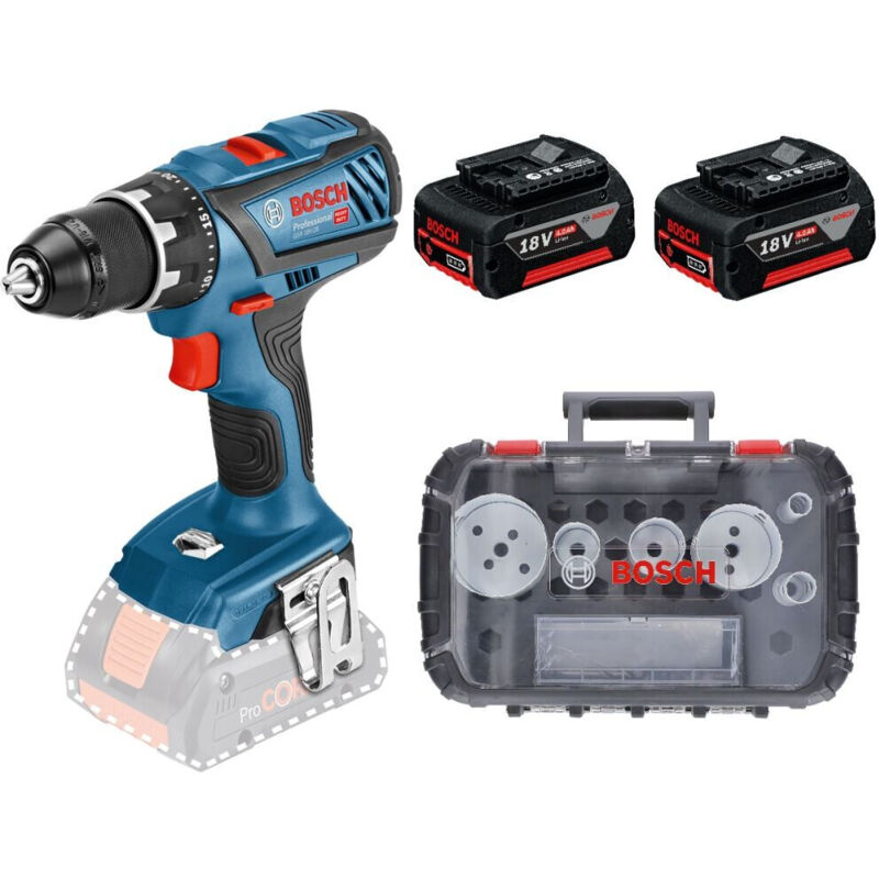 Bosch - gsr 18V-28 con set di seghe a tazza Progressor