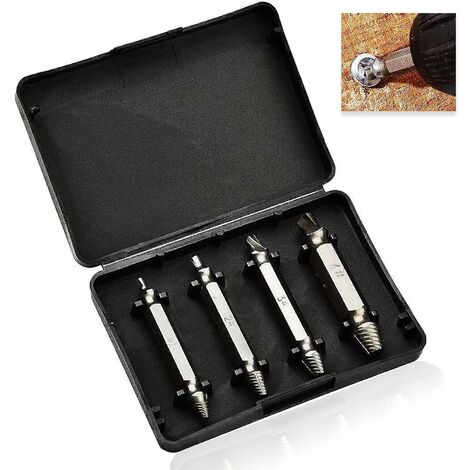 Set di estrattori per viti danneggiate, 4 pezzi di utensili manuali HSS Gadget per uomini, estrattori di viti per bulloni, accessori per utensili elettrici