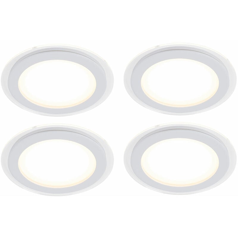 Image of Set di 4 faretti da incasso a LED faretti soggiorno illuminazione spot lampade corridoio plafoniere da parete