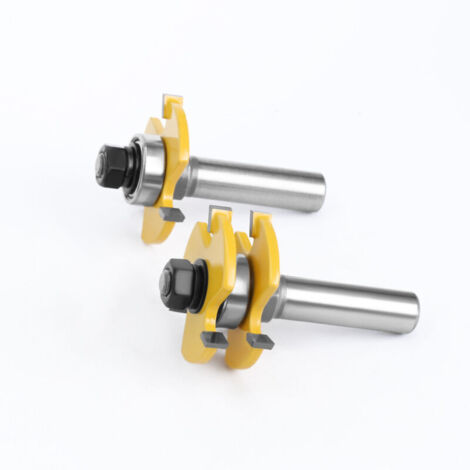 Set di frese per legno a incastro, 3 taglienti, gambo da 12 mm, fresa a T, utensili per la lavorazione del legno
