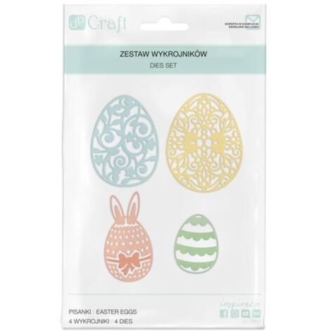 Set di fustelle a forma di uova di Pasqua, 4 pezzi.
