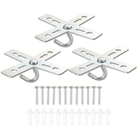 Set di ganci da 100 mm, set di 6 staffe in metallo con design a croce per ventilatori da soffitto e luci