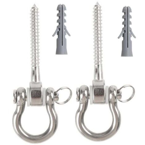 Set di ganci per altalena M8 per impieghi gravosi, 180°, acciaio inossidabile, capacità 1800 libbre, per sedia con sacco di sabbia