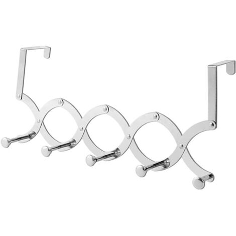 Set di ganci retrattili in acciaio inox per termosifoni - Salvaspazio - Per l'utilizzo su termosifoni (cinque ganci)