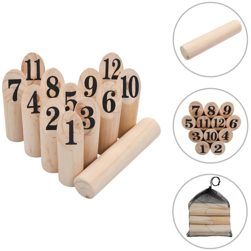 Vidaxl - Set di Giocin Legno Kubb Numerici 52456