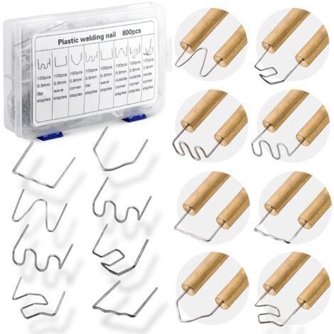 Set di graffette per saldatrice di plastica 800 pezzi Humberg