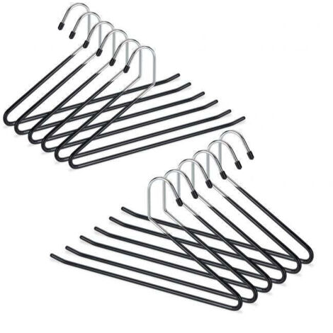 Set di grucce per pantaloni nere con protezione antiscivolo 88312