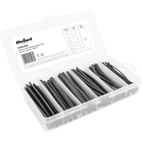 Set di guaine termorestringenti da 10 cm, 170 pezzi