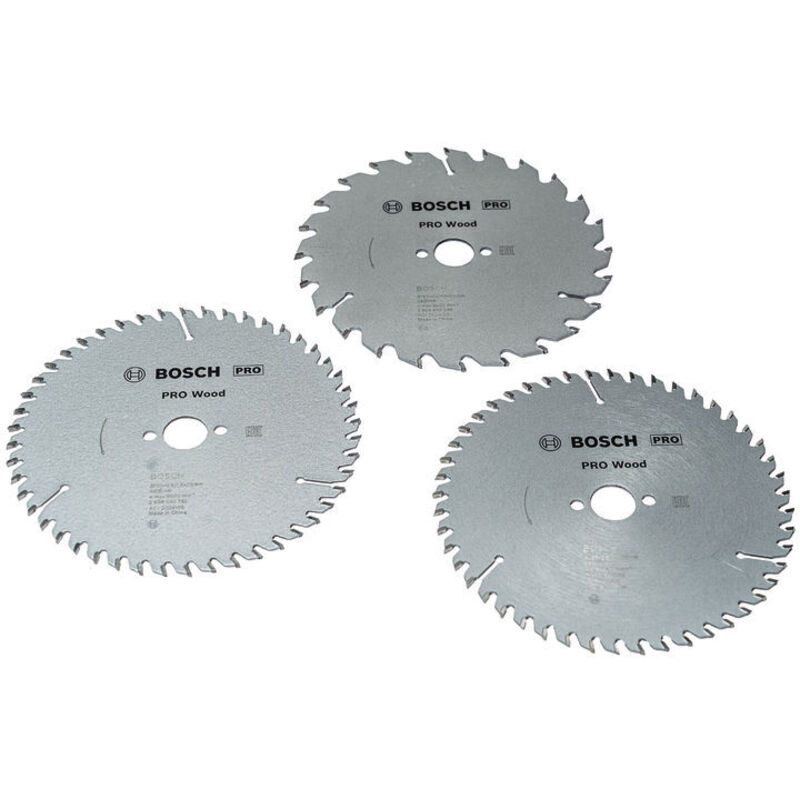 Set di lame per sega circolare Bosch PRO Wood, confezione da 3, 160 x 20 mm