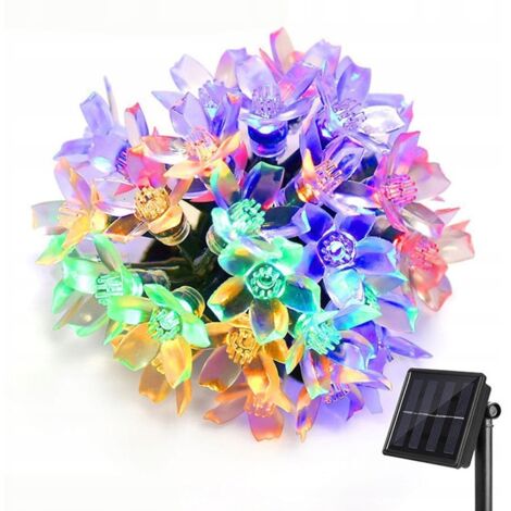 Set di luci solari da giardino da 5 metri con 20 LED colorati e fiori per bambini