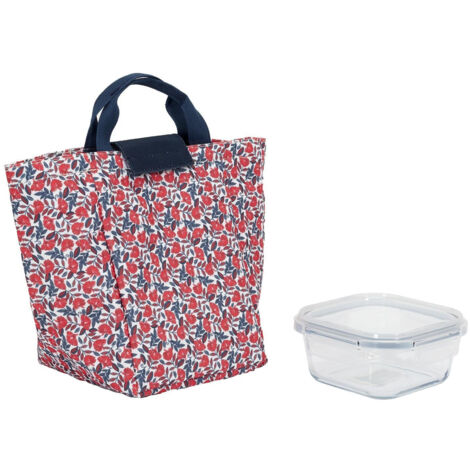 Set di lunch box in vetro e borsa termica con manici