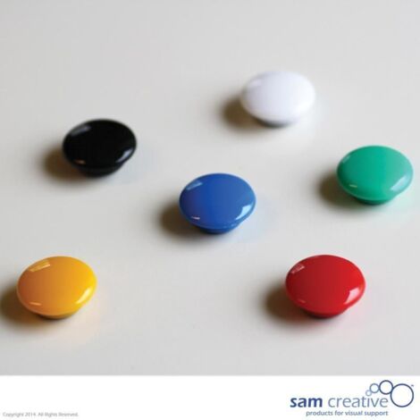 Set di magneti per lavagna bianca in vetro 20 mm misti