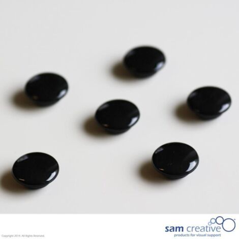 Set di magneti per lavagna bianca in vetro 20 mm nero