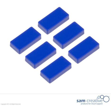 Set di magneti rettangolari 12x24 mm blu (6 pezzi)