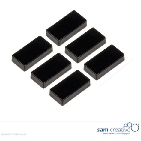 Set di magneti rettangolari 12x24mm neri (6 pezzi)