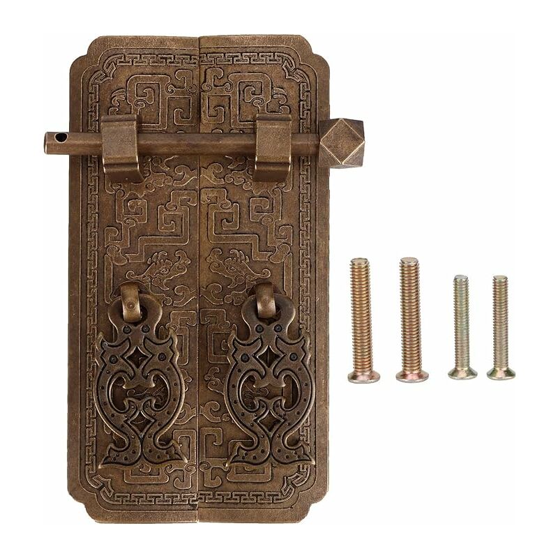 Image of Fortuneville - Set di maniglie per porte Maniglia in rame antico cinese Maniglia per armadi Accessori per armadi Hardware per mobili da cucina