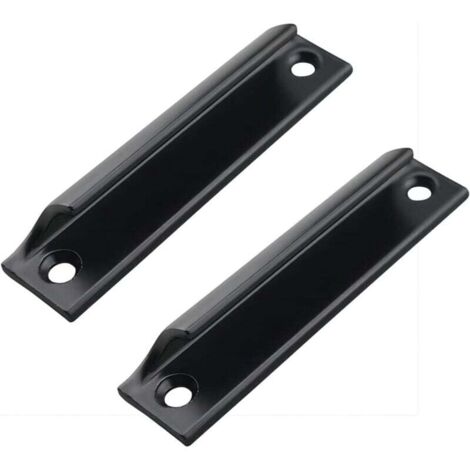 Set di maniglie per porte scorrevoli da 2 pezzi, maniglie per mobili nascoste nere, maniglia per portafinestra, maniglie per mobili incassate per porte scorrevoli, maniglie per cassetti da 90 mm