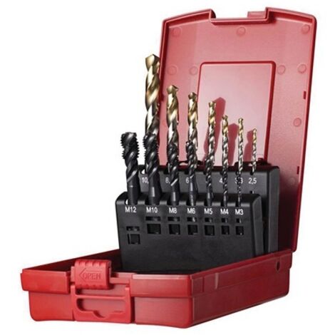 Set di maschi a macchina No. 204 CN L113 M3-M12 14 pezzi HSS-E PM Ku.-Kass.DORMER