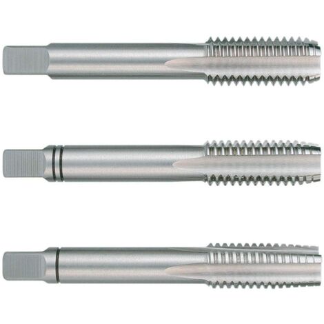 Set di maschi rettificati RUKO M5 HSS per maschiatura manuale, DIN 352, 3 pezzi.