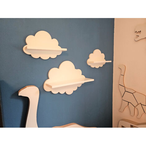 Set di mensole da parete Mimi Cloud per la cameretta dei bambini