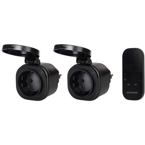 Set di mini-prese da esterno smartwares sh4-99653/nero