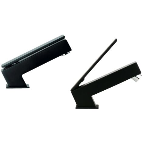 Set di miscelatori per lavabo e bidet modello quadro colore nero opaco Mamoli Mendini KITMENDINIK2