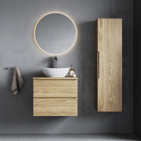 Set di mobili da bagno con lavabo Viggo marrone 60cm