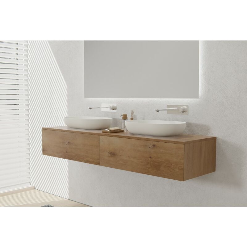 Set di mobili da bagno TLB170 - 170 x 48 x 28 cm - colore selezionabile Struttura in rovere