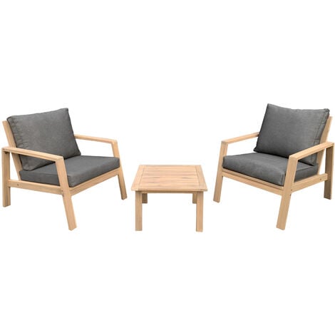 Gecheer Set di 5 mobili da giardino, per balcone, lounge da giardino, per  esterni, per salotto, terrazza, balcone, giardino con cuscini in legno  massiccio di acacia : : Giardino e giardinaggio