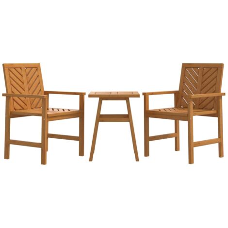 Set di mobili da giardino Mobili da esterno Set di mobili da 3 pezzi in legno massello di acacia 020014201