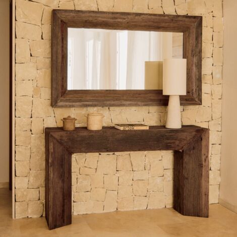 Set di mobili da ingresso Juvira con specchio in legno riciclato SKLUM            