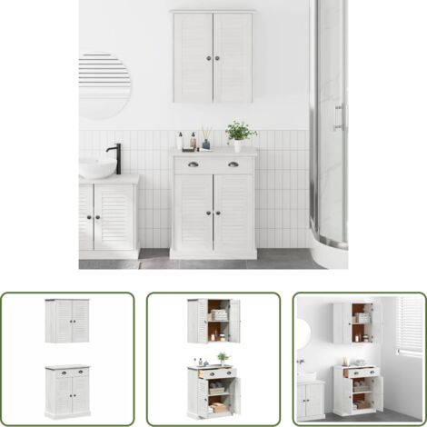 Set di mobili -  Set di mobili per il bagno VIGO 2 pcs Bianco e Bianco Antico