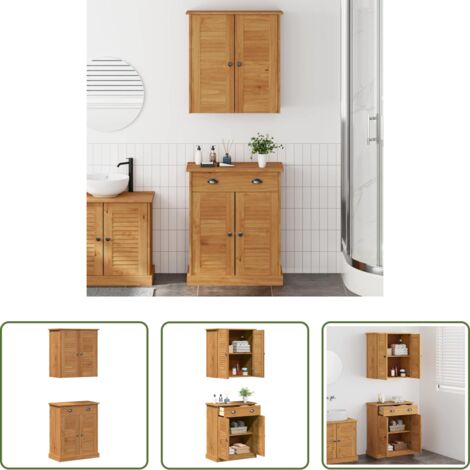 Set di mobili -  Set di mobili per il bagno VIGO 2 pcs Marrone e Marrone Miele