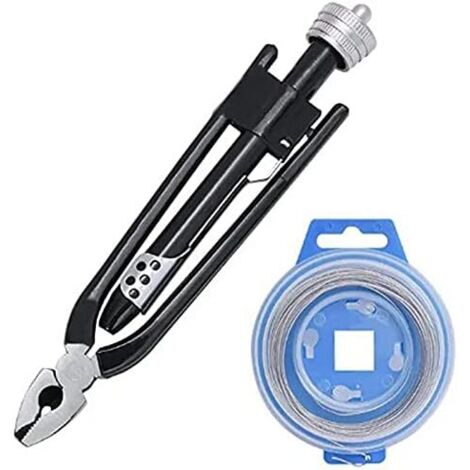 Set di morsetti di sicurezza per aeromobili da 6 pollici, utensile di torsione/rotolo da 7,5 m, blocco di sicurezza in acciaio inossidabile da 0,8 mm