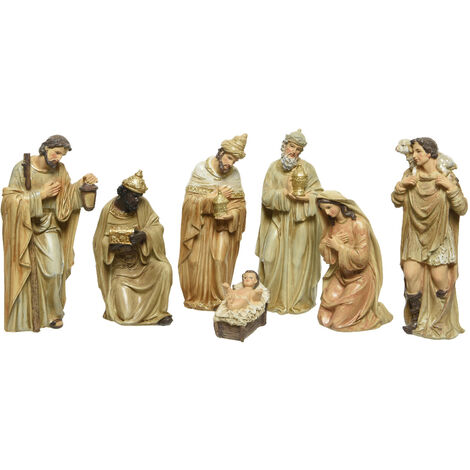 Set di natività in poliresina 7.5 x 6 x 20 cm