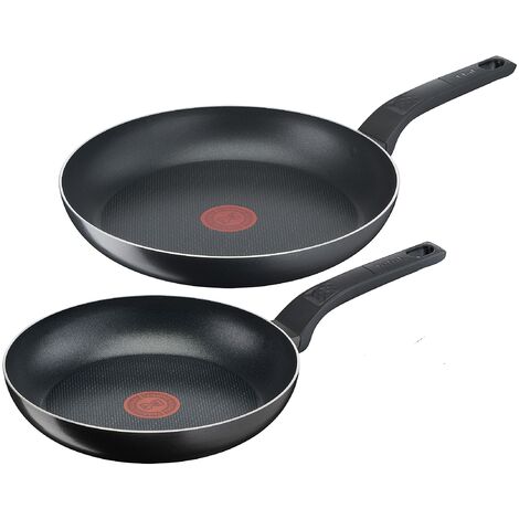 Set di Padelle Tefal Easy Cook & Clean, 2 Pezzi � Padelle in Alluminio Antiaderente, Perfette per Cucinare e Pulire Facilmente, Modello B55590