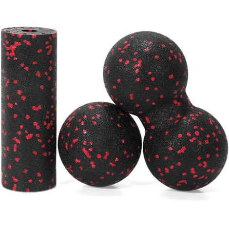 Set di palline da massaggio da 3 pezzi: rullo in schiuma per massaggio muscolare, palla per massaggio fasciale, palla da squash a doppia faccia, palla da massaggio per uso personale, allevia la tensio