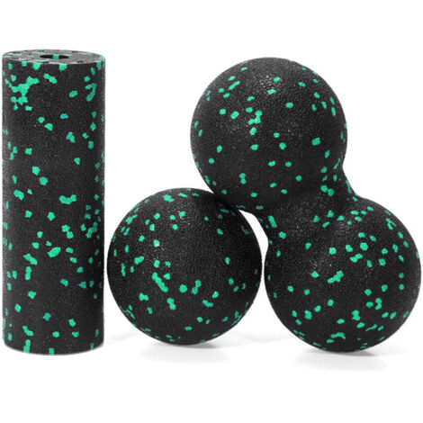 Set di palline da massaggio da 3 pezzi: rullo in schiuma per massaggio muscolare, palla per massaggio fasciale, palla da squash a doppia faccia, palla da massaggio per uso personale, allevia la tensio