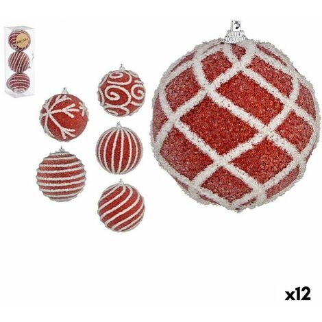 Palline natale bianche 8 cm