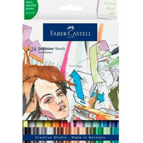 Set di Pennarelli Faber-Castell Goldfaber Sketch Doppia 24 Pezzi