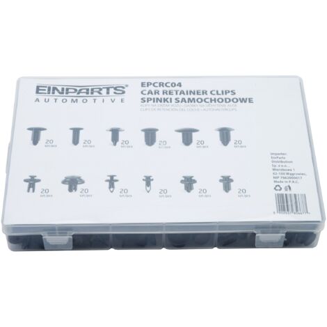 Set di perni, clip e perni per auto - 625 pezzi con strumenti di montaggio