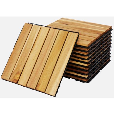Set di piastrelle per decking in legno, 30x30cm